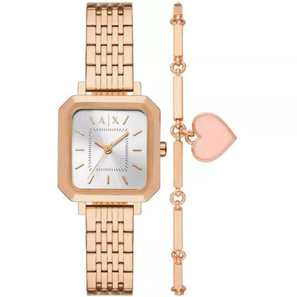 Moteriškas laikrodis + Apyrankė ARMANI EXCHANGE AX7164SET + Dėžutė
