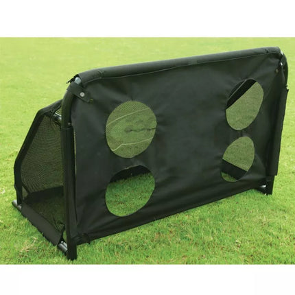 Metalinis futbolo vartų komplektas 240x120 cm su treniruočių kilimėliu 2010510