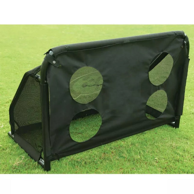 Metalinis futbolo vartų komplektas 240x120 cm su treniruočių kilimėliu 2010510