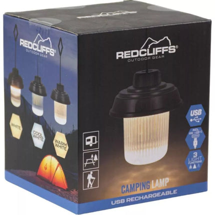 USB CAMPING LAMP FLASHLIGHT 3 TYPES OF LIGHT REDCLIFFS KHAKY