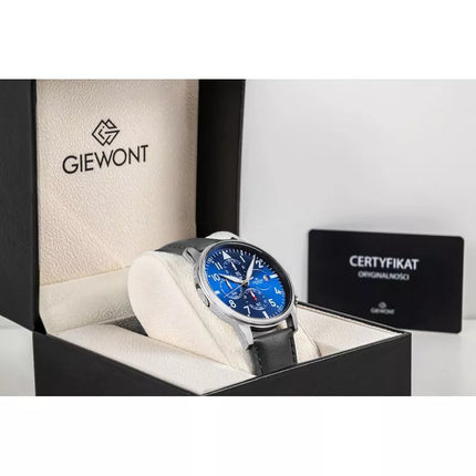 Men's Watch Giewont Chronograph Sapphire Black and Blue GW5630-A3