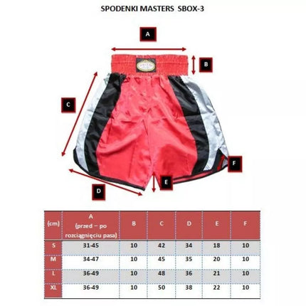 (P) MASTERS Bokso šortai - SBOX-3 XL