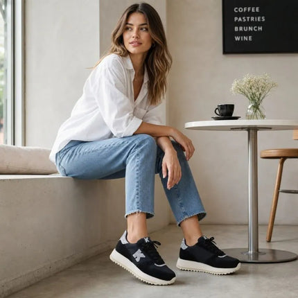 Black platform sneakers Kobbo 100103