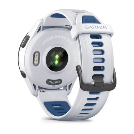Garmin Forerunner 265 46mm Black Bezel with Whitestone Case White and Blue