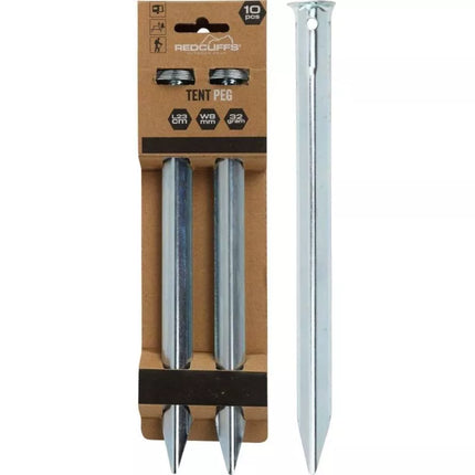 Palapinės kuoliukai 23 cm rinkinys 10 vnt. metaliniai REDCLIFFS