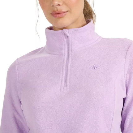 Women's fleece sweatshirt 4F F069 light purple 4FWAW25UFLEF069 52S