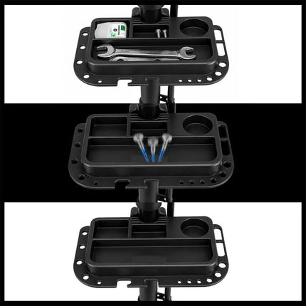 Wozinsky WSS-180 pastatomas dviračių serviso stovas su rankenėlėmis, iki 30 kg - juodas