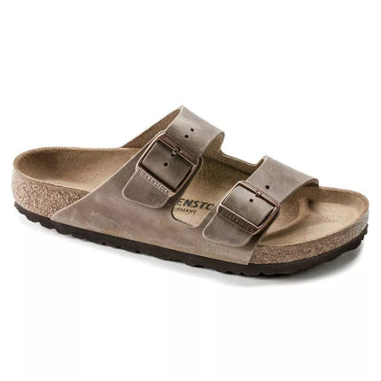 Birkenstock Arizona tabako rudos siauros vyriškos rudos šlepetės (0352203)