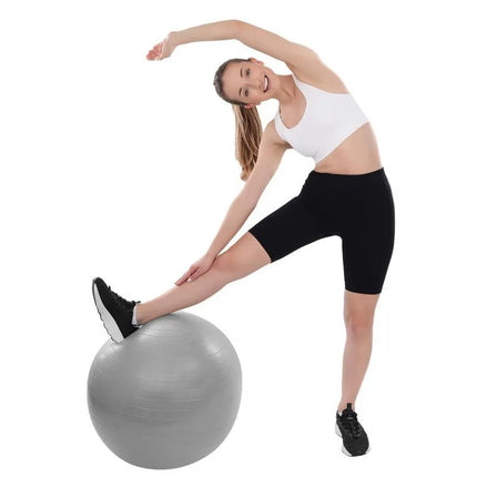 Gimnastikos kamuolys 75 cm nesprogstantis, pilkas