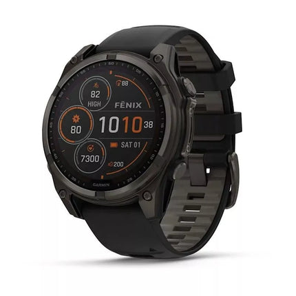 Garmin Fenix 8 Saulės Safyrinis Titano Anglies Pilkos Laikrodis