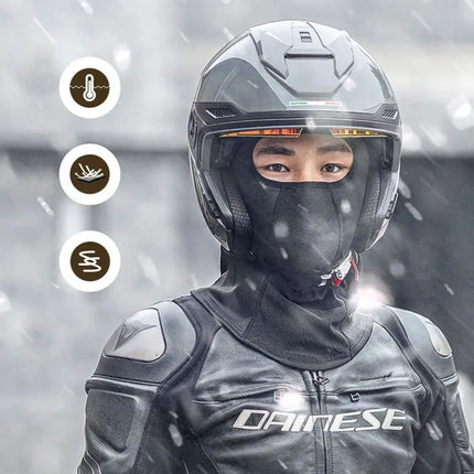 Wozinsky WKM-03B face mask motorcycle bicycle winter balaclava - black