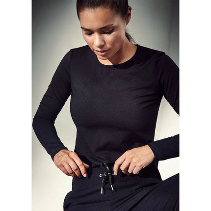 CASALL Essential Mesh Detail Long Sleeve T-shirt black