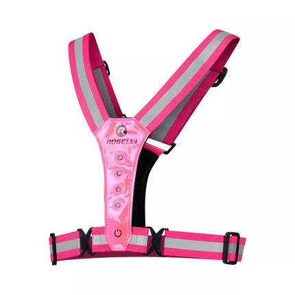 Rogelli pink LED reflective vest