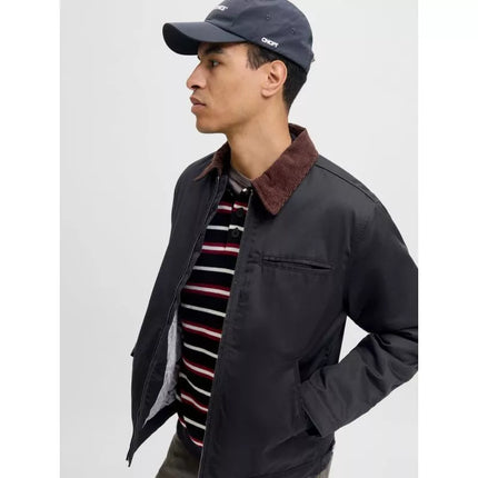 Jack&Jones pilotų striukė JORNORREBRO WORKER JACKET 12282903 JUODA/VELVETINĖ C