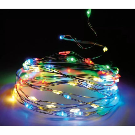 VIELINĖ GIRLIANDA 120 LED DAUGIASPALVĖ