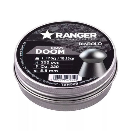 5.5 mm RANGER Diabolo Doom Heavy flat pellets 250 pcs 1.175 g