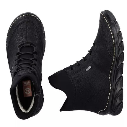Women's insulated black ankle boots Rieker 55069-00