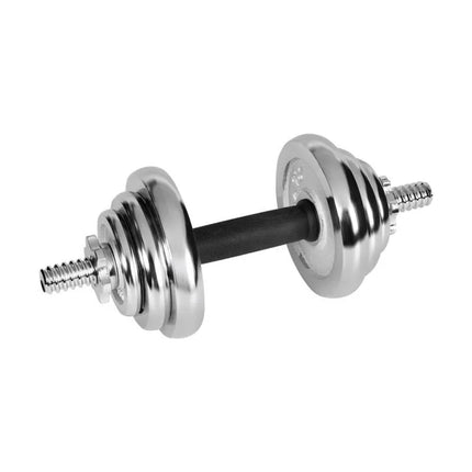 REBEL ACTIVE ADJUSTABLE CHROME DUMBBELLS IN CASE WITH BAR, 20 KG SET