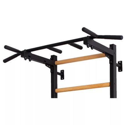 MEDINĖ IR METALINĖ GIMNASTIKOS SIENELĖ SU METALINIU SKERSINIU BENCHK 721B