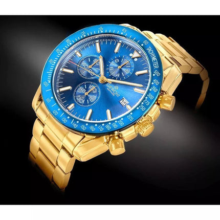 Men's Watch Giewont Chronograph Sapphire Gold Blue GW8720-B6