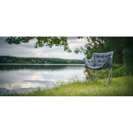 Outwell 470474 kėdė stovyklavimui su 4 kojomis, juoda, pilka