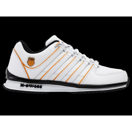 K-swiss RINZLER balti/oranžinės aguonų spalvos/juodi kedai (01235-185-M)