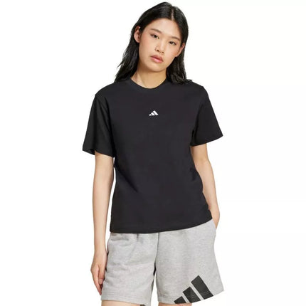 adidas Essentials marškinėliai su mažu logotipu iš medvilnės, moteriški, JC5943