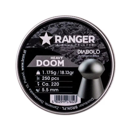5.5 mm RANGER Diabolo Doom Heavy flat pellets 250 pcs 1.175 g