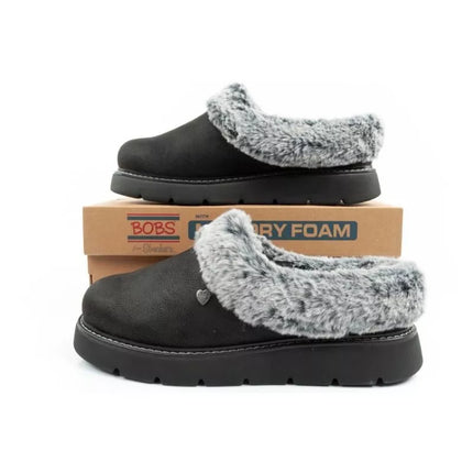 Skechers Cozy Blend moteriški šlepečių tipo batai, apšiltinti įsispiriami sportbačiai