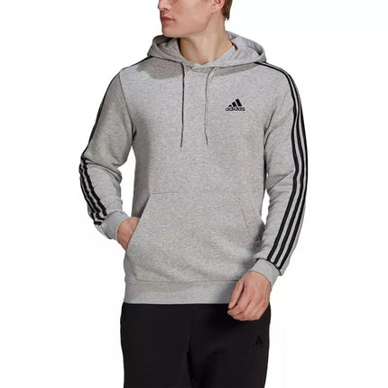 Adidas Essentials flisinis džemperis su kapišonu ir 3 juostelėmis M GK9084