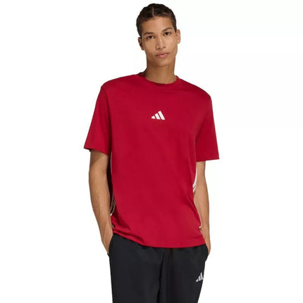 adidas Essentials 3-Stripes Vyriški marškinėliai, Raudoni KD4865
