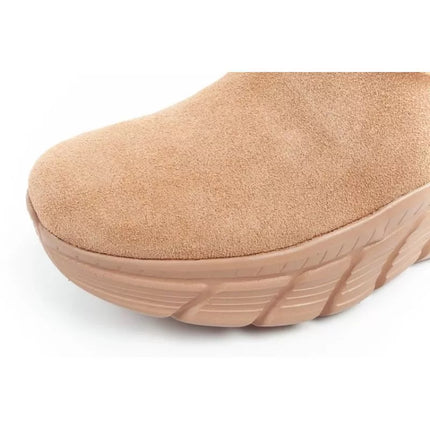 Skechers moteriški žieminiai odiniai aulinukai su pašiltinimu, rudi