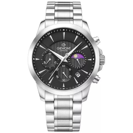 Giewont Chronograph Safyrinis Sidabrinis Vyriškas Laikrodis GW9460-B2
