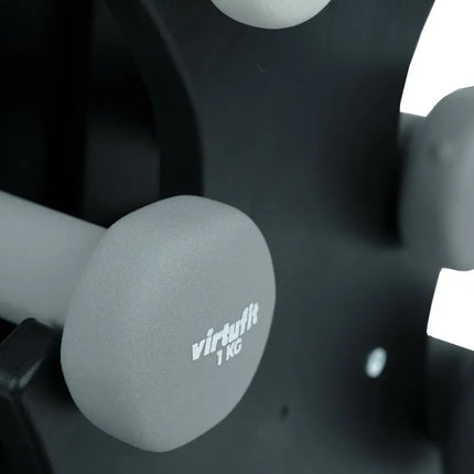 VIRTUFIT NEOPRENE DUMBBELL SET - BAR BELL SET - WITH HANDLE