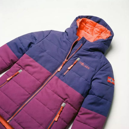 Trollkids Kids Hemsedal Snow Jacket XT insulated waterproof purple winter jacket (513-154)