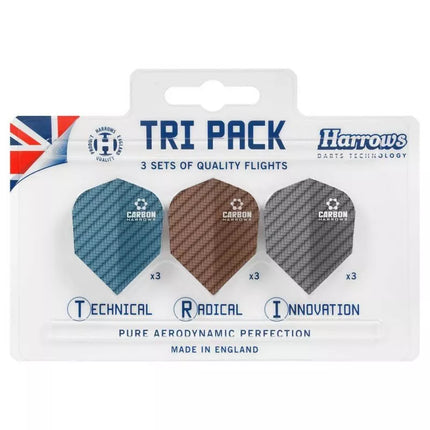 Harrows Tri Pack Carbon 3x3 plunksnos HS-TNK-000013292