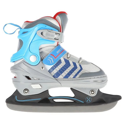 NH18192 4in1 GREY-BLUE SIZE M(34-38) ROLLER SKATES WITH HOCKEY SLEEVE NILS EXTREME