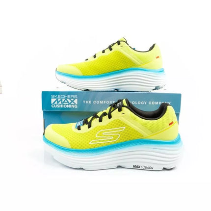 Vyriški Skechers Max Cushioning lengvi laimo spalvos bėgimo bateliai
