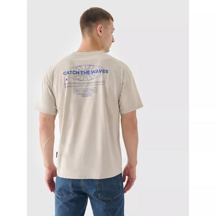 Vyriški oversized marškinėliai su spauda 4F 4FRSS24TTSHM2535-83S