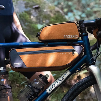 Rockbros 30120045004 ROAD TO SKY bicycle bag for the top frame tube, waterproof, 0.7L - orange