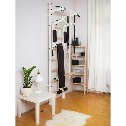 GYMNASTIC LADDER, HAND BAR, BENCH, CHILDREN'S ACCESSORIES, WHITE MAT BENCHK 414