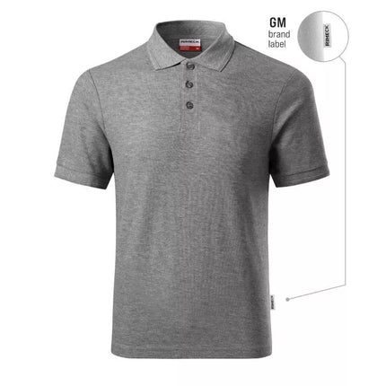 Vyriški polo marškiniai "Reserve" (Tamsiai pilkas "Melange" (Prekės ženklo etiketė))