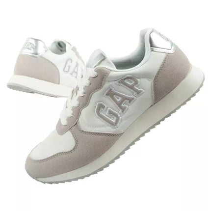 Gap women's sports shoes Nashville Arch Logo sneakers fashionable comfortable white beige