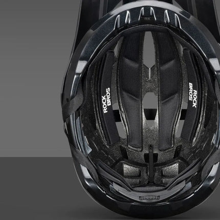 Rockbros LK-99 Mountain Bike Helmet with Adjustable Visor and Magnetic Closure 58-62 cm - Black