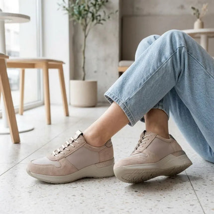 Women's sports shoes classic beige M.Daszyński MR24129