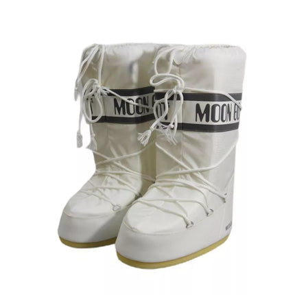 Moteriški Moon Boot MB Icon Nylon balti žiemos sniego batai - 80D1400440-A001