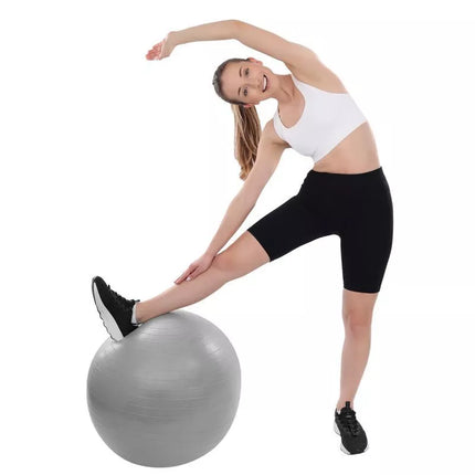 Gimnastikos kamuolys 75 cm nesprogstantis, pilkas