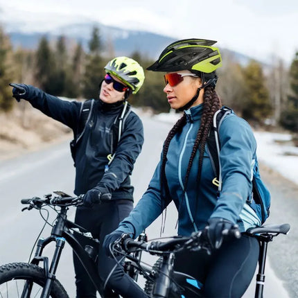 Wozinsky MTB Bike Helmet with Removable Visor and Rear USB Light M - Black and Yellow