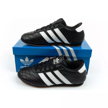 Adidas women's sports shoes Taekwondo Lace black fashionable leather