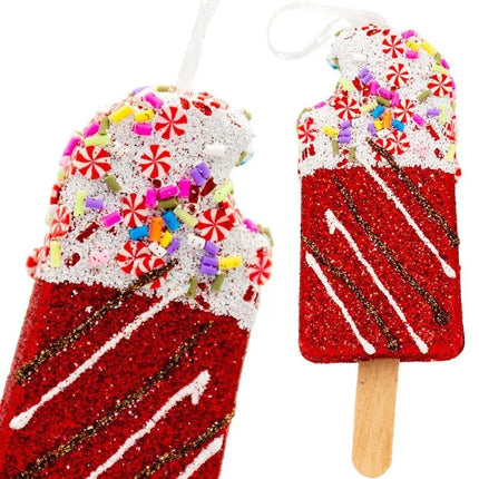 ICE CREAM HANGING DECORATION BALL 3 PCS RED